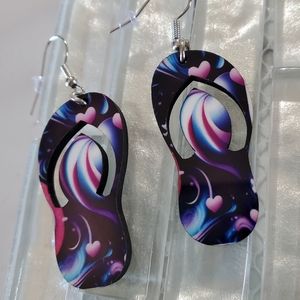 Heart Design Flip Flop Earrings